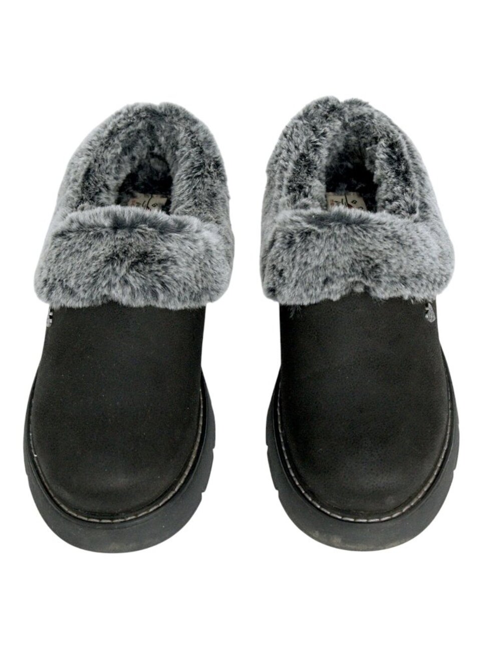 BOBS Skechers Keepsakes Lite Slipper Clog  Size 9 Womens Faux Fur Black Shoes - Picture 7 of 12
